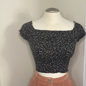 Garage floral crop top
